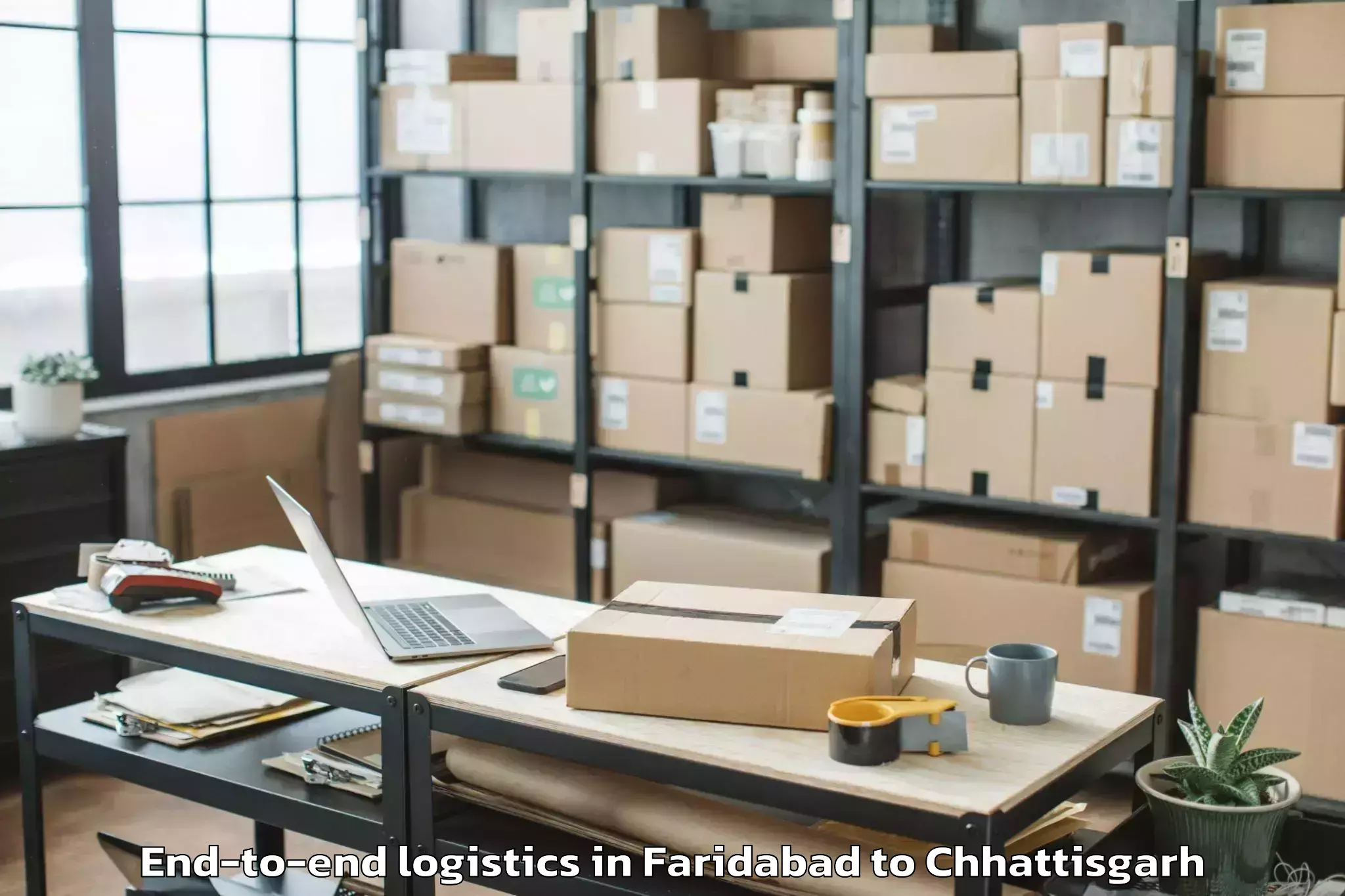 Quality Faridabad to City Center Mall Raipur End To End Logistics